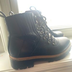 Black Lace Chunky Hiking Boot from American Eagle